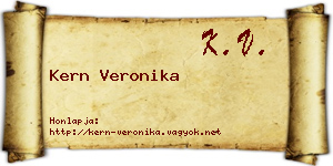 Kern Veronika névjegykártya